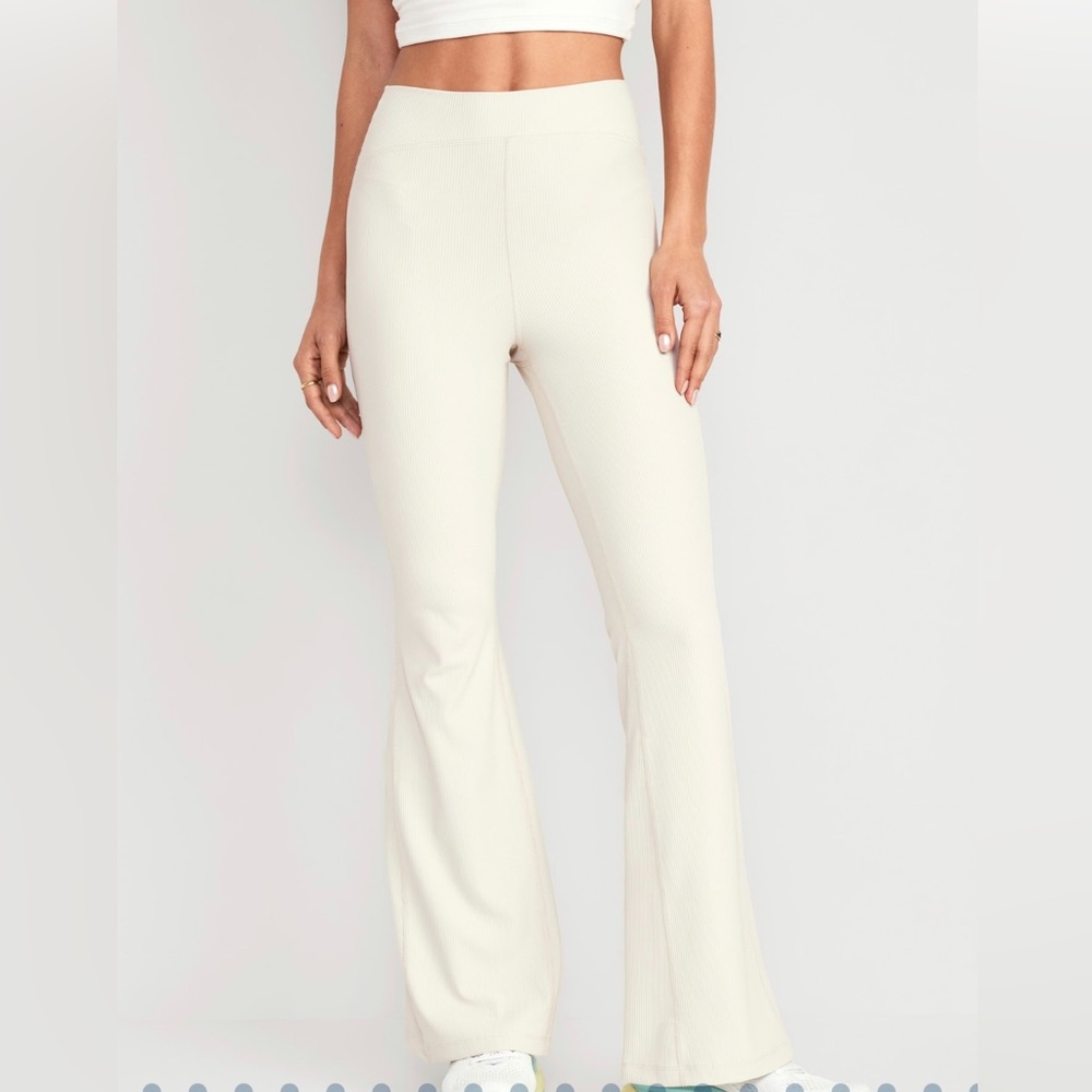 NWT OLD NAVY Extra High-Waisted PowerSoft Rib-Knit Flare Leggings